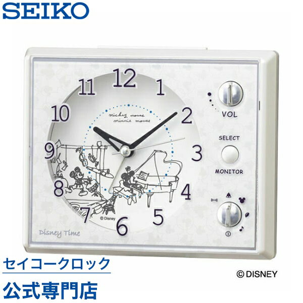 目覚まし時計 SEIKO ギフト包装無料 セイコークロック ディズニー キャラクター 置き時計 FD478W ディズニー ミッキー＆フレンズ スイープ 静か 音がしない ライト付 メロディアラーム かわいい【Disneyzone】 あす楽対応 子供 こども おしゃれ