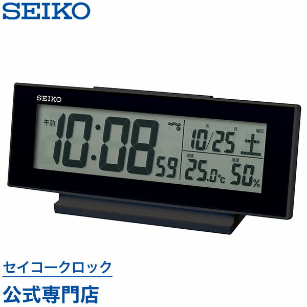 目覚し時計 【6/1限定 全品ポイントアップ】 目覚まし時計 SEIKO ギフト包装無料 セイコークロック 置き時計 電波時計 SQ324K セイコー置き時計 セイコー セイコー電波時計 デジタル 常時点灯ライト機能 カレンダー 温度計 湿度計 あす楽対応 オシャレ おしゃれ