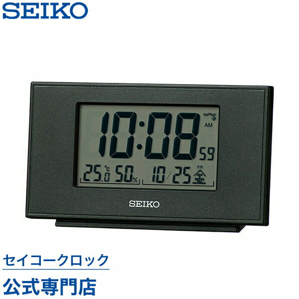 目覚し時計 目覚まし時計 SEIKO ギフト包装無料 セイコークロック 置き時計 電波時計 SQ790K セイコー セイコー電波時計 デジタル カレンダー 温・湿度計 選べるスヌーズ あす楽対応 オシャレ おしゃれ