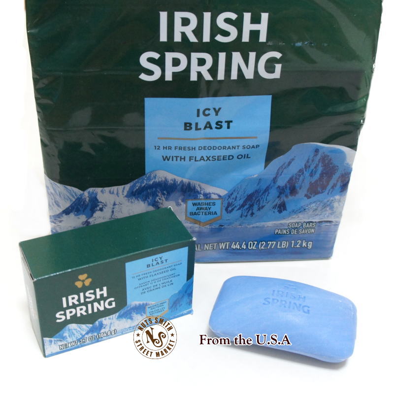 米国 Irish Spring デオドラント ソープ ICY BLAST 104.8g 固形石鹸 単品1個 アイリッシュスプリング アメリカンライフスタイル 良い香り 身だしなみ 制汗剤