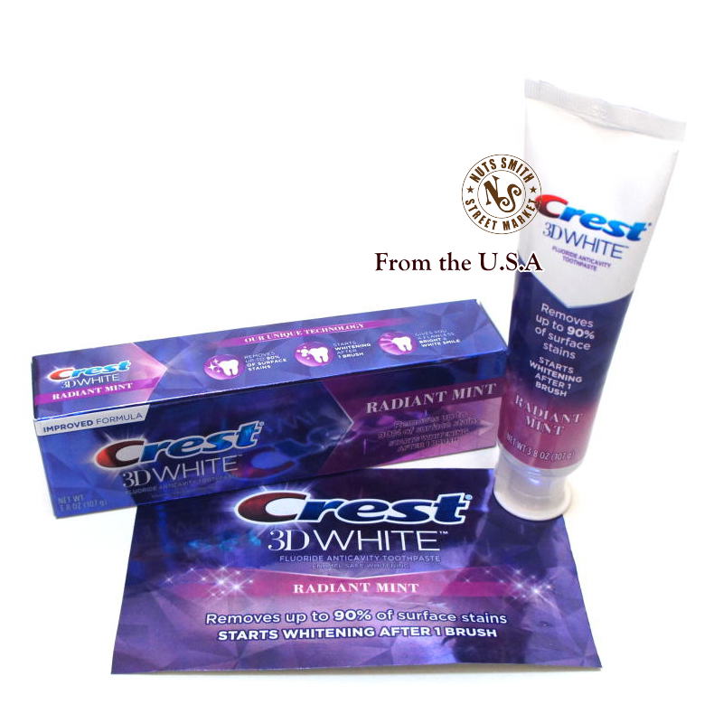 【送料無料】米国 Crest 3D WHITE RADIANT MINT クレスト ミント アメリカ 歯磨き粉 107g 1本箱 アメリカンライフスタイル ハリウッドスマイル 笑顔 美しい白い歯 身だしなみのサムネイル
