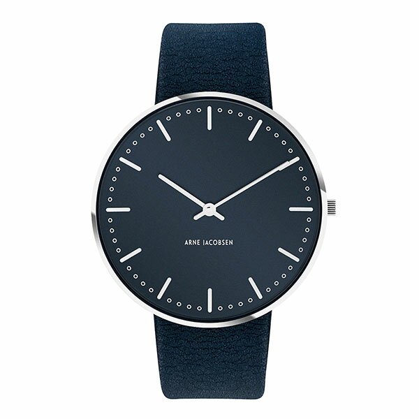 アルネヤコブセン ARNE JACOBSEN City Hall watch 腕時計 プレゼント付き シティホール OXFORD BLUE 径40mm メンズ レディース 53206-2004SP レザーストラップ 送料無料 国内正規品 ギフト包装無料 母の日
