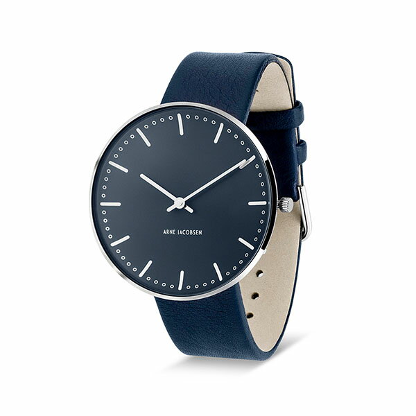 アルネヤコブセン ARNE JACOBSEN City Hall watch 腕時計 プレゼント付き シティホール OXFORD BLUE 径40mm メンズ レディース 53206-2004SP レザーストラップ 送料無料 国内正規品 ギフト包装無料 母の日