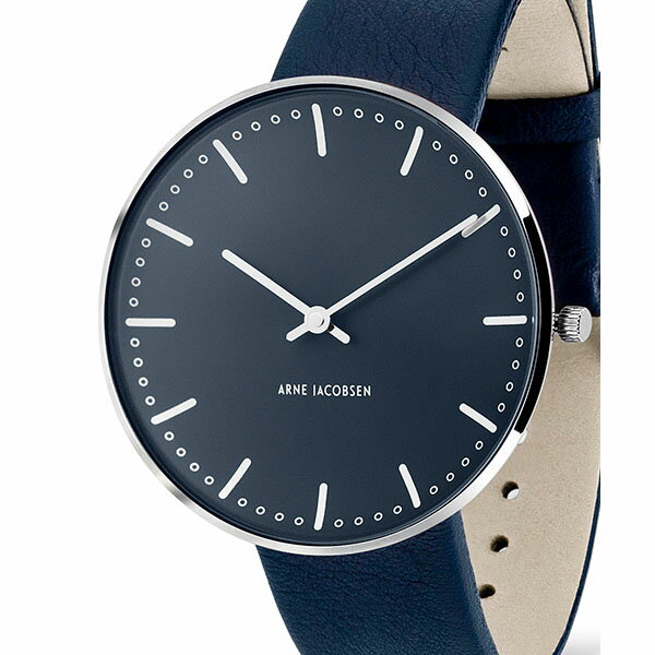 アルネヤコブセン ARNE JACOBSEN City Hall watch 腕時計 プレゼント付き シティホール OXFORD BLUE 径40mm メンズ レディース 53206-2004SP レザーストラップ 送料無料 国内正規品 ギフト包装無料 母の日