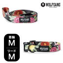  ウルフギャング マン&ビースト 首輪リードセット Mサイズ 中型犬用 WOLFGANG MAN&BEAST ダークフローラル DarkFloral WC-002-WL-002-00 おしゃれ 正規品 