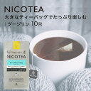 紅茶 大きめティーバッグ ギフト NICOTEA ニコティー 10個入り ダージリン Pure Darjeeling インド産 ストレートティー オレンジペコ 【メール便対応2点まで】