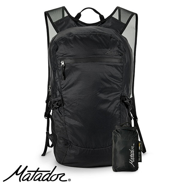 マタドール フリーフライ16 パッカブルバックパック 16L ブラック ウォータープルーフ30Dコーデュラ Matador PACKABLE BACKPACK FREEFLY16 メンズ レディース ｜ リュック コンパクト 軽量 防水 アウトドア フェス ハイキング あす楽対応 正規品