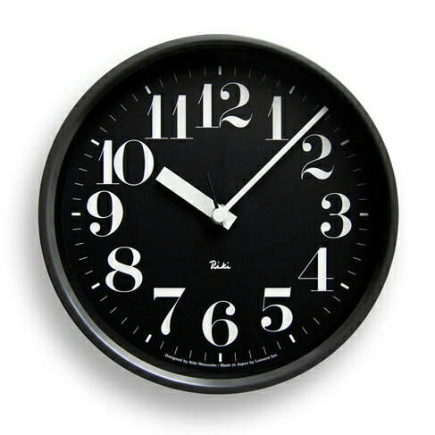 Rakuten - 【ご用命後お届け予定をご回答】 RIKI STEEL CLOCK 電波クロック スチールSサイズ ブラック WR08-25BK 正規品 送料無料