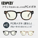 IZIPIZI イジピジ #C PC用メガネ ブルーライトカット 度なし ボストン型 ウェリントン型 スクエア メンズ レディース おしゃれ see conce...