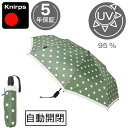 折りたたみ傘 クニルプス 日傘 Knirps T220 セーフティー レディース 女性 KNTL220-8617 Dot Art Aloe T.220 自動開閉...