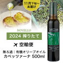 【最大3000円クーポン配布中】 【11月下旬～12月上旬入荷予定】 搾りたて 有機 エキストラバージン オリーブオイル 500ml JAS カペッツァーナ 無濾過 2023年 ヌーボー ノンフィルター イタリア シチリア 小林もりみ CP-1701 カーサモリミ 【予約】