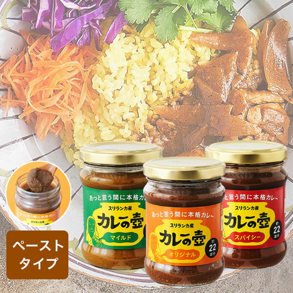 カレーの壺 オリジナル マイルド スパイシー カレーペースト スパイスカレー スリランカ産 22皿分 スリ..