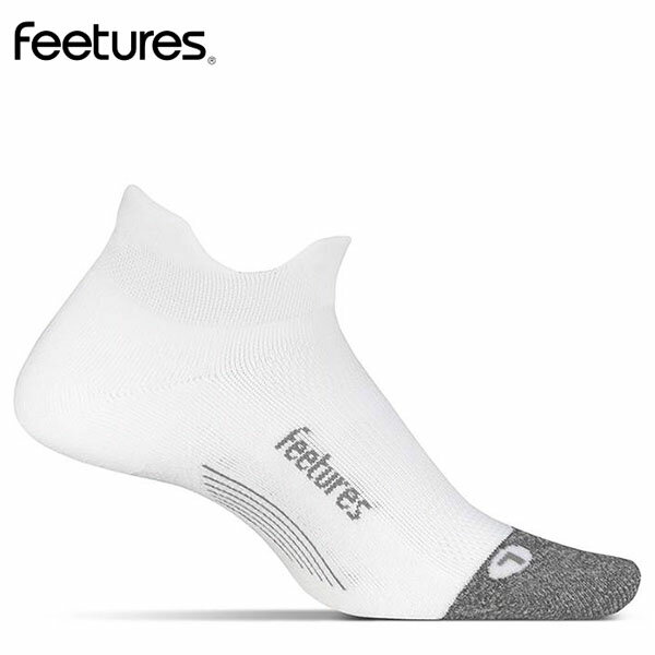 フィーチャーズ 靴下 スポーツソックス Feetures ELITE LIGHT CUSHION NO SHOW TAB ホワイト エリートライトクッション ノーショータブ ランニング メンズ レディース 5044030-01 White 正規品【メール便対応商品 2足まで】