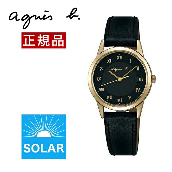 アニエスベー ソーラー腕時計 レディース アニエスベー 時計 レディース agnes b. 腕時計 ソーラー 27.6mm シャンパン×ブラックレザー FBSD941 国内正規品
