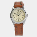 スポール SPQR メンズ レディース 自動巻 パワーリザーブ カレンダー アイボリーフェイス 腕時計 【径36mm】 SOMES ソメス ブライドルレザー キ...