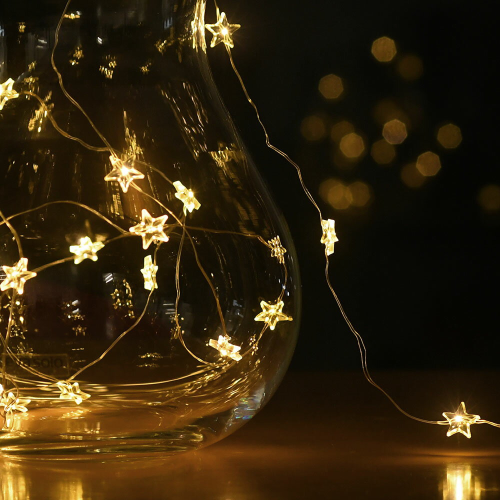 LEDワイヤーライト クリスマス 星形 ガーランド ライト おしゃれ 北欧 イルミネーション インテリアライトSIRIUS Trille Clear Silver 国内正規品