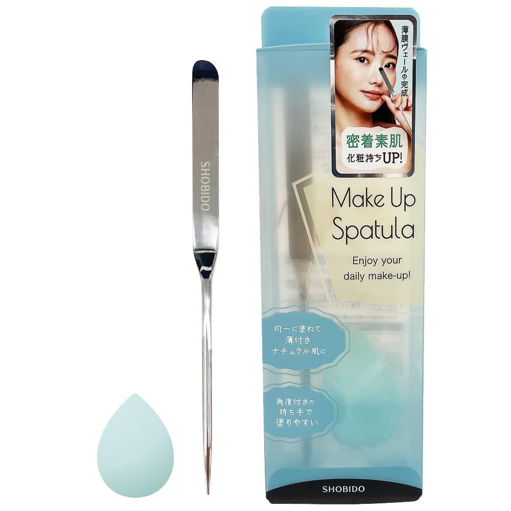 shobido 粧美堂 メイクアップスパチュラ ステンレス ミニ3Dスポンジ付き SPV71468
