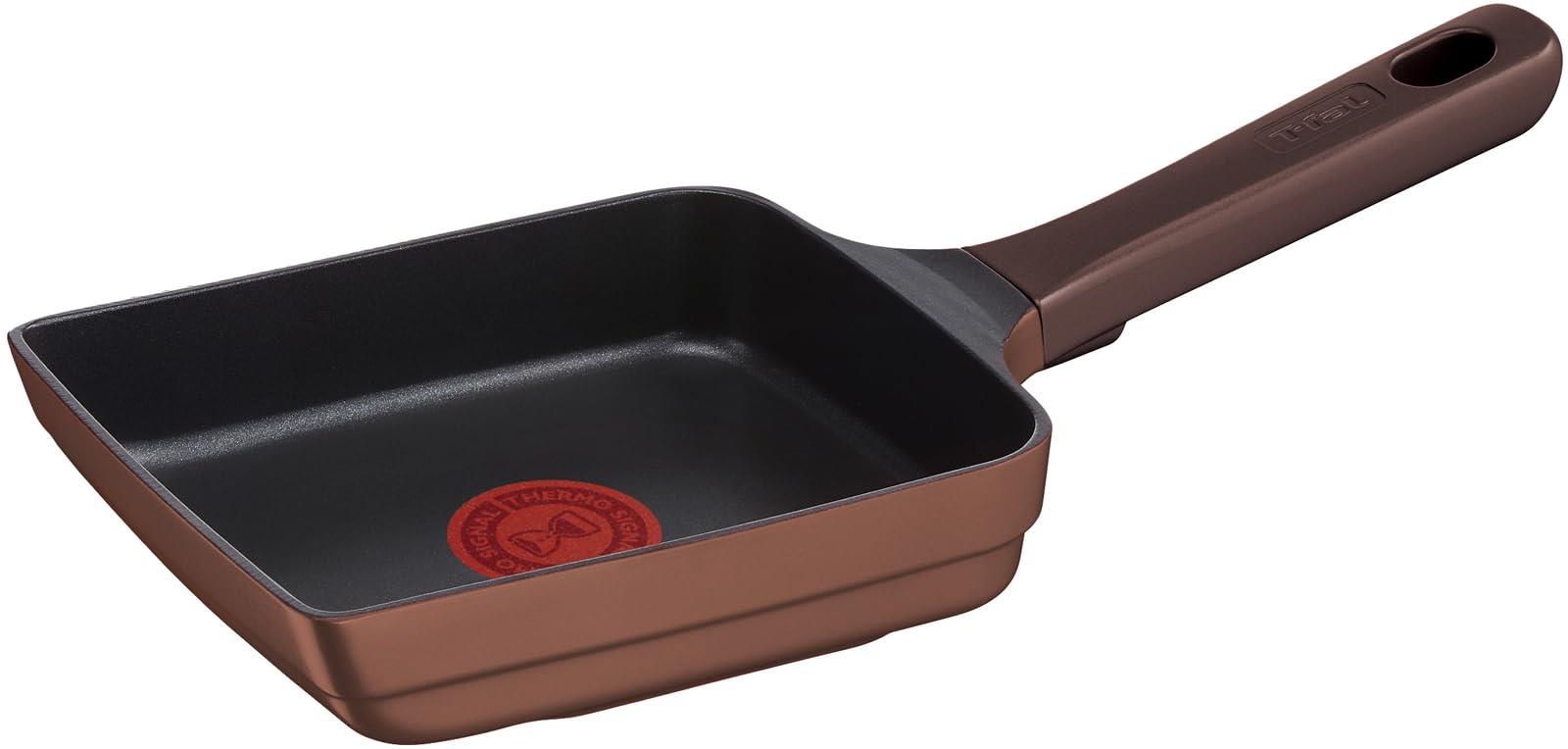 ティファール 玉子焼き器 14×18cm IH ガ ス火対応 PFOAなどの有害物質不使用 こびりつきにくさ長持ち IHチタンエクセレンス モカ エッグロースター ブラウン G61518