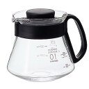 HARIO (ハリオ) V60 レンジサ ーバー 360ml 1~3杯用 ブラック コーヒー ハンドドリップ 耐熱ガラ ス 日本製 XVD-36B