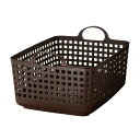 ライクイット(like-it) 洗濯カゴ 持ち手付き バ ス バ スケット浅型 約幅35.5 奥51 高24cm ブラウン 日本製 SCB-7 ランドリ ー収納(3)