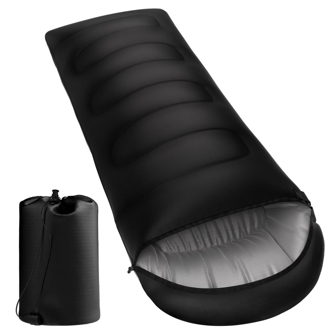 寝袋 シュラフ封筒型 オールシーズン 車中泊 マット 保温 防水 丸洗い可能 快適使用温度：10℃-25℃ 軽量 登山 防災用 収納袋付き 1Kg