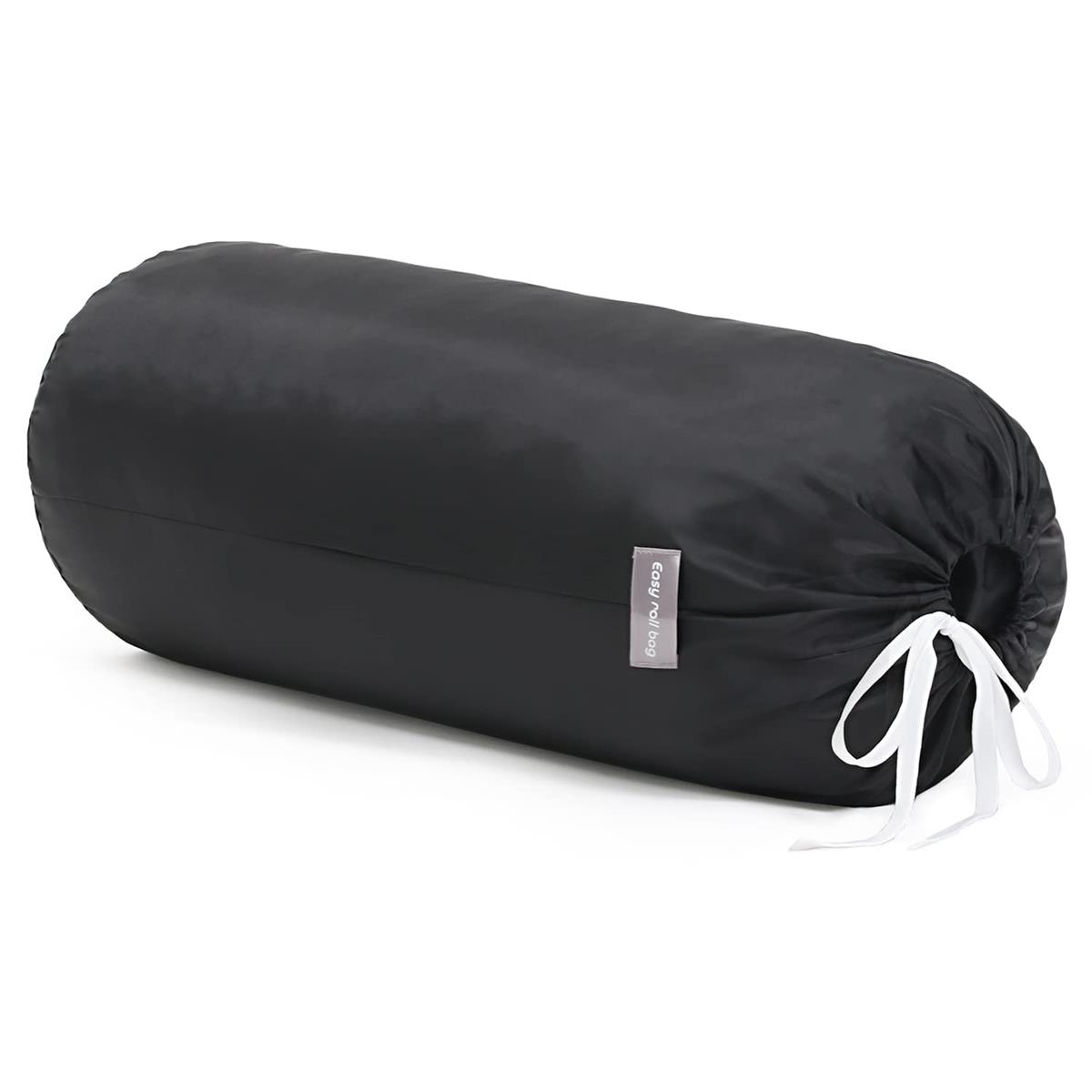 アストロ 収納袋 ブラック Sサイズ 丸めて簡単収納 タオルケット ダウンジャケット収納 巾着袋 収 ...