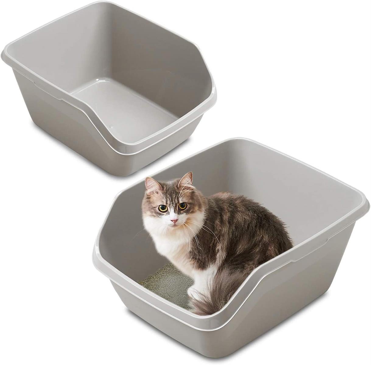 【OFT】 HY CAT ラージ 2個セット 猫トイレ 大型 本体 飛び散り防止 幅26cm×奥行33cm ハ イキャット 大..