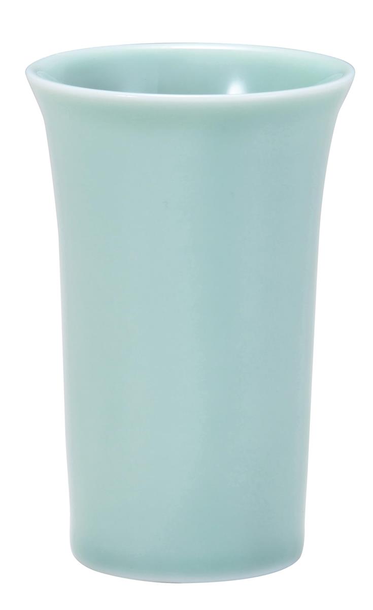 サンメニー 仏壇 仏具 花瓶 単品 有田焼 花立 具足 インテリアに馴染む おしゃれ お 花 立て 造花 フ ラワー 現代仏壇 お仏壇 仏具小物 静凛 青磁 お花立て お供え フラ ワースタンド コンパクト 小さい 小物 有田焼(陶器) 仏具セット 直径5.3×高さ8.5cm Sunmany