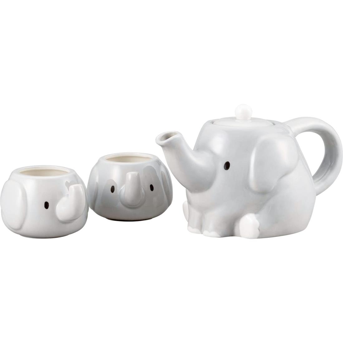 かわいい食器 ポット カップ ティー セット 約600ml ぞう親子 SAN3751