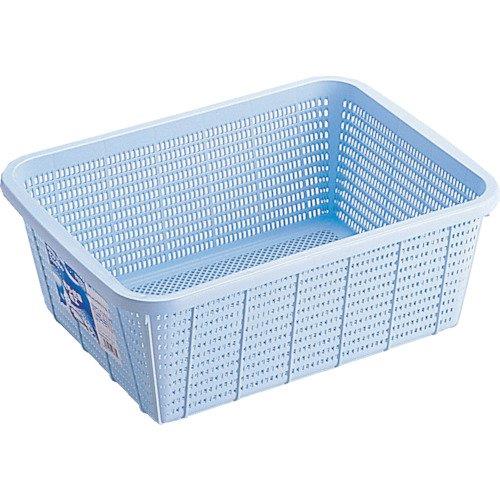 リス 角ざる 深型 中 ブルー W31.6×D41.8×H16cm H＆H キッチンバ スケット DM 日本製