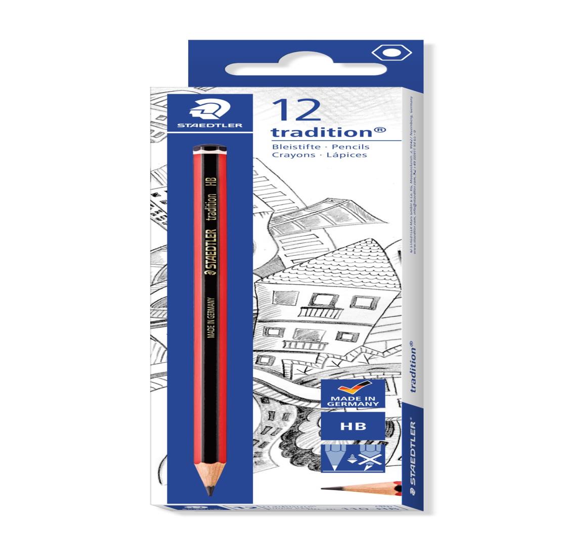ステッドラー(STAEDTLER) 鉛筆 HB トラディション 筆記 デッサン 12本 110-HB*12