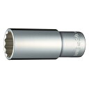 トネ(TONE) ディープソケット(12角) HP4D-24L 差込角12.7mm(1/2”) 二面幅24mm