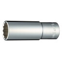 トネ(TONE) ディープソケット(12角) 4D-21L 差込角12.7mm(1/2”) 二面幅21mm