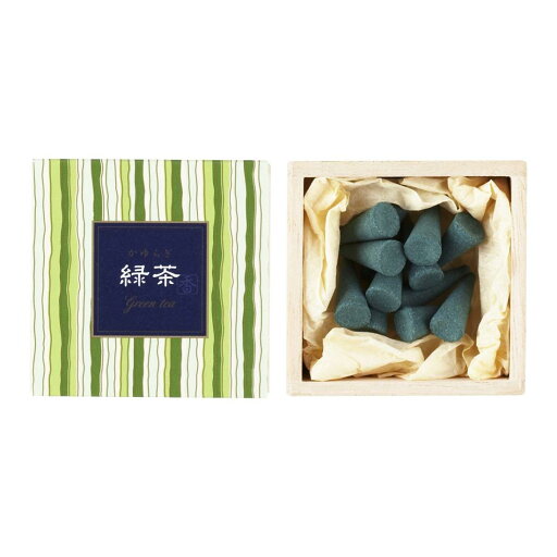 日本香堂(Nippon Kodo) かゆらぎ 緑茶 コーン 12個入 香立付 ホワイト 普通 日本香堂(Nippon Kodo) かゆらぎ 緑茶 コーン 12個入 香立付 ホワイト 普通