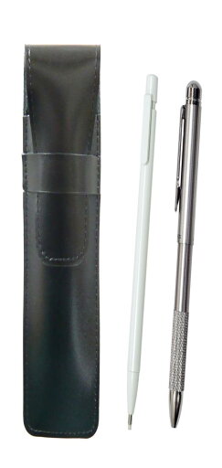 スリム牛革ペンケース黒 極細ノック式消しゴム 白とオール金属回転式ボール&シャープ ノッチグリップセット ASBER15W-BS MM スリム牛革ペンケース黒 極細ノック式消しゴム 白とオール金属回転式ボール&シャープ ノッチグリップセット ASBER15W-BS MM