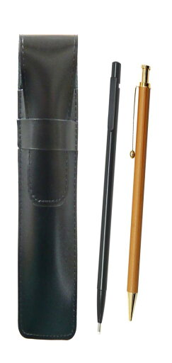 2個パック スリム牛革ペンケース黒 極細ノック式消しゴム 黒と竹柄シャープペンセット ASBER15B-FB300C S-2 2個パック スリム牛革ペンケース黒 極細ノック式消しゴム 黒と竹柄シャープペンセット ASBER15B-FB300C S-2