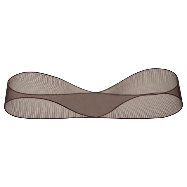 ヘッズ リボン 1.5cm幅×30m巻 チ ョコレート 1巻 オーガ ンジーリボン HEADS OR1511