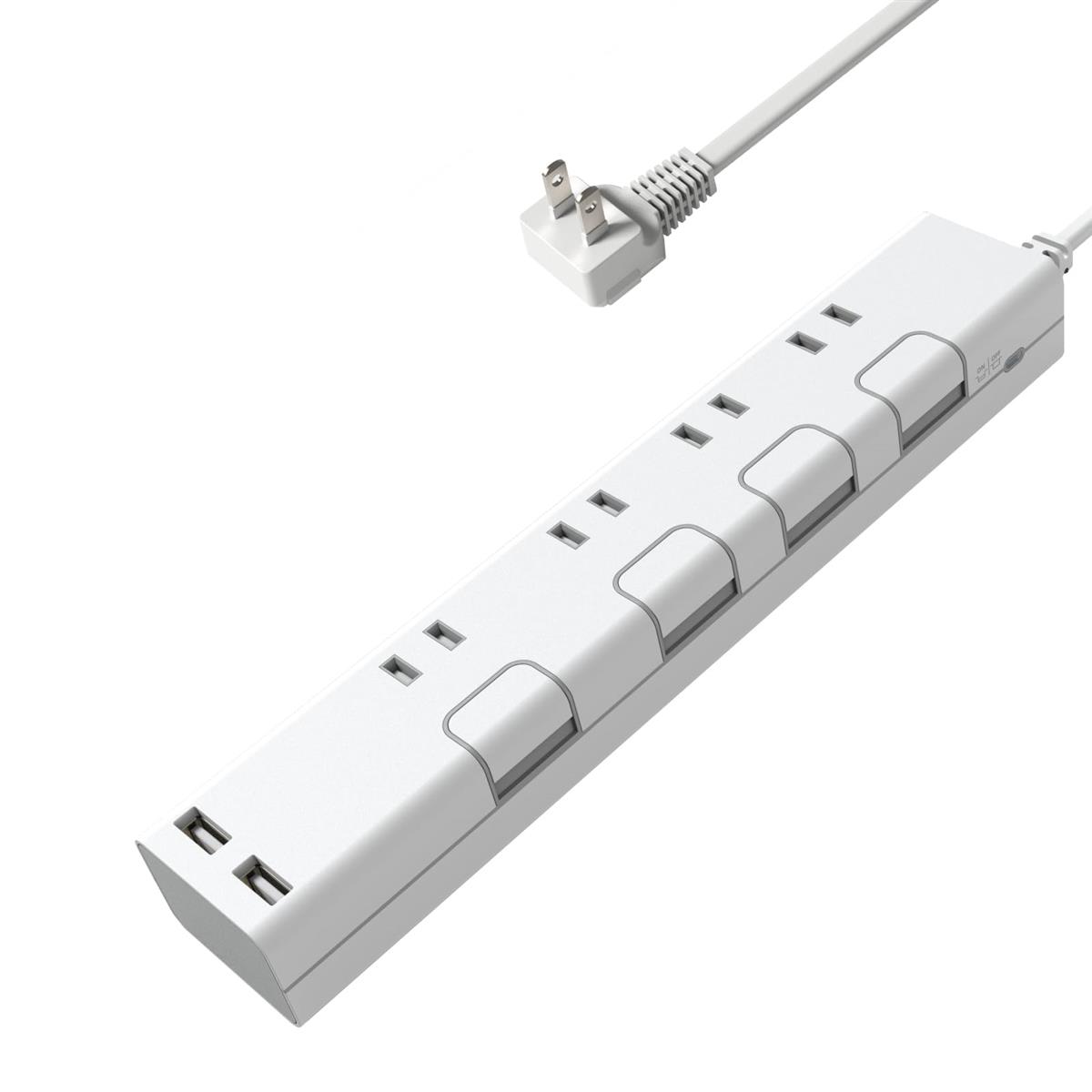 TOPLAND  USB Ÿå AC4ĸ USBݡ2ĸ Ĺ 2m 륬 ̥å ۤɻߥåդ ȥѥƥ ݲù ۥ磻 STPC200-WT