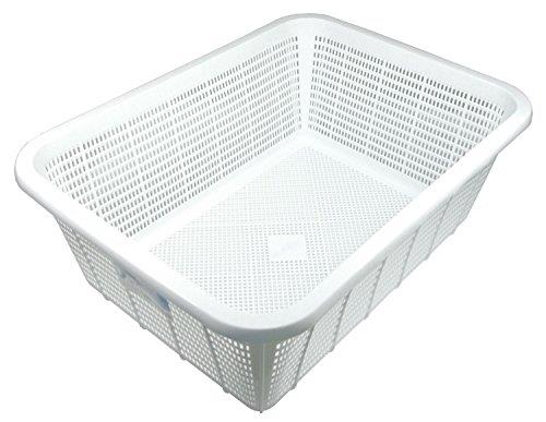 リス 角ざる 深型 大 ホワイト W36.2×D48.9×H18cm H＆H キッチンバ スケット DL 日本製