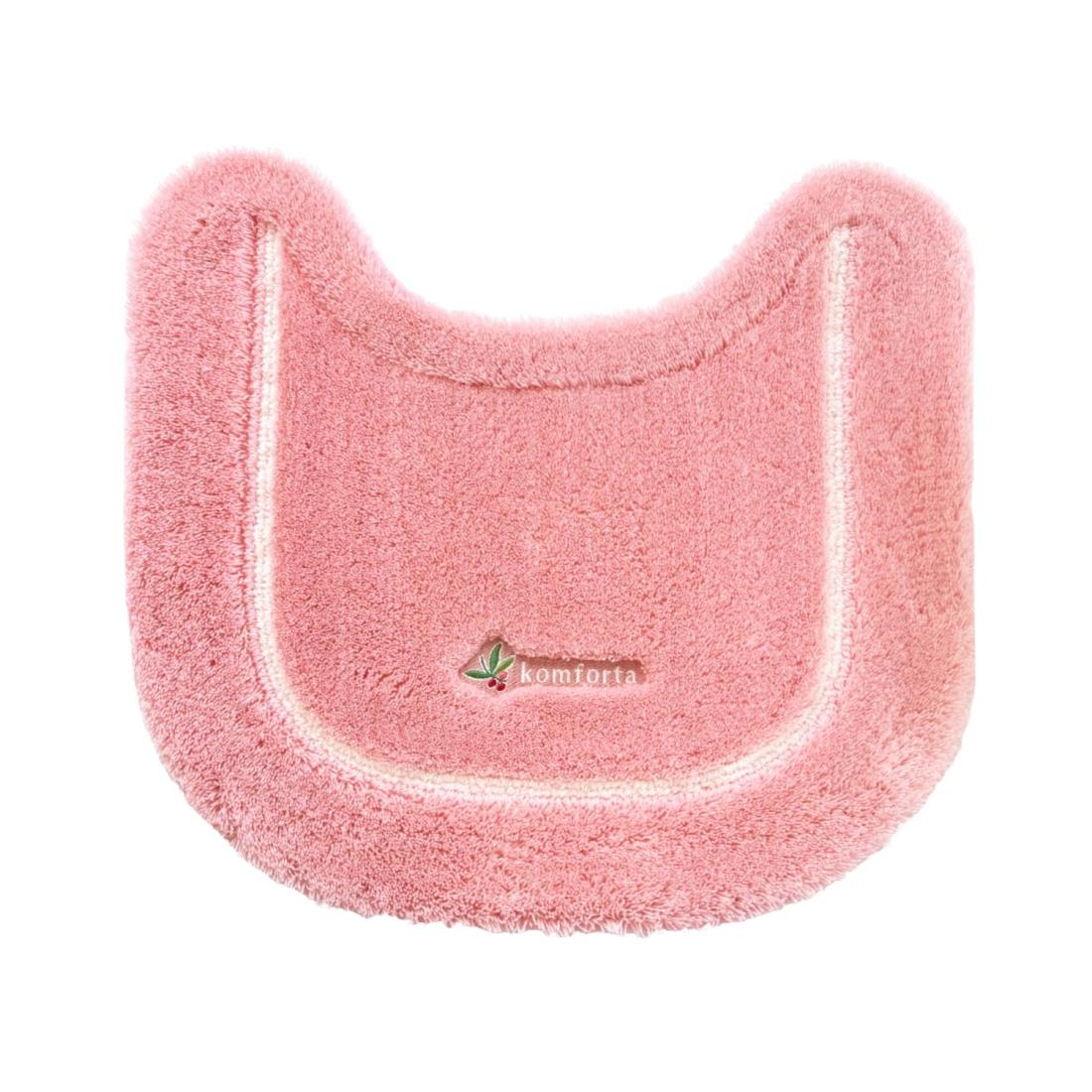 オカ(OKA) コムフォルタ6 トイレマット 約43cm×47cm ピンク (シンプル かわいい カジュアル 無地)