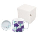 NARUMI(ナルミ) フタ付 マグカップ ダズンフ ラワー 290cc パープル 花柄 かわいい カーネ ーション 蓋付きマグカップ 贈り物 結婚祝い 母の日...