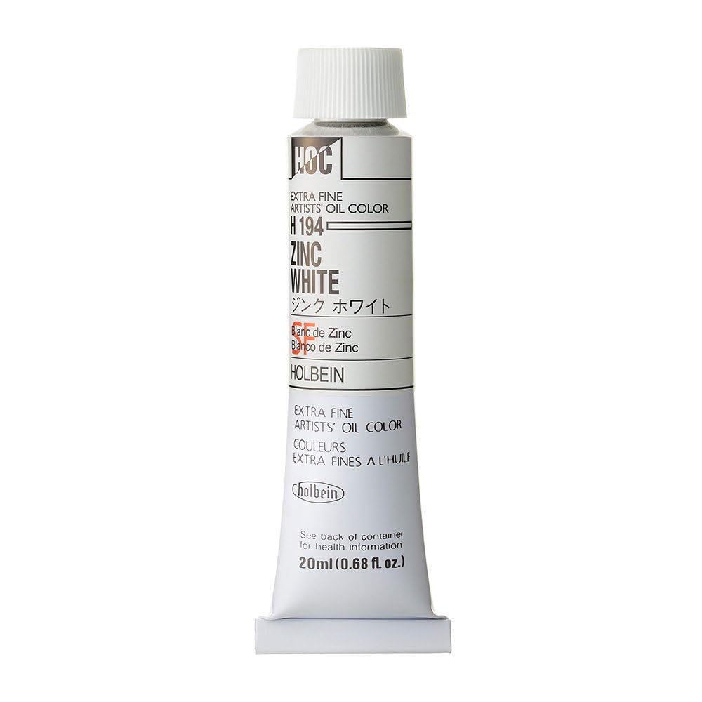 サイズ：20ml◆商品名：ホルベイン 油絵具 H194 20ml ジンクホワイト 00194本体サイズ :92×30×18(mm)主な製造国 :日本油絵具は、乾性油自身が固まるため、画面の痩せがなく、色や艶の変化も少ない絵具です深い色調と透明感を得られ耐久性に優れた頑丈な画面を作ります