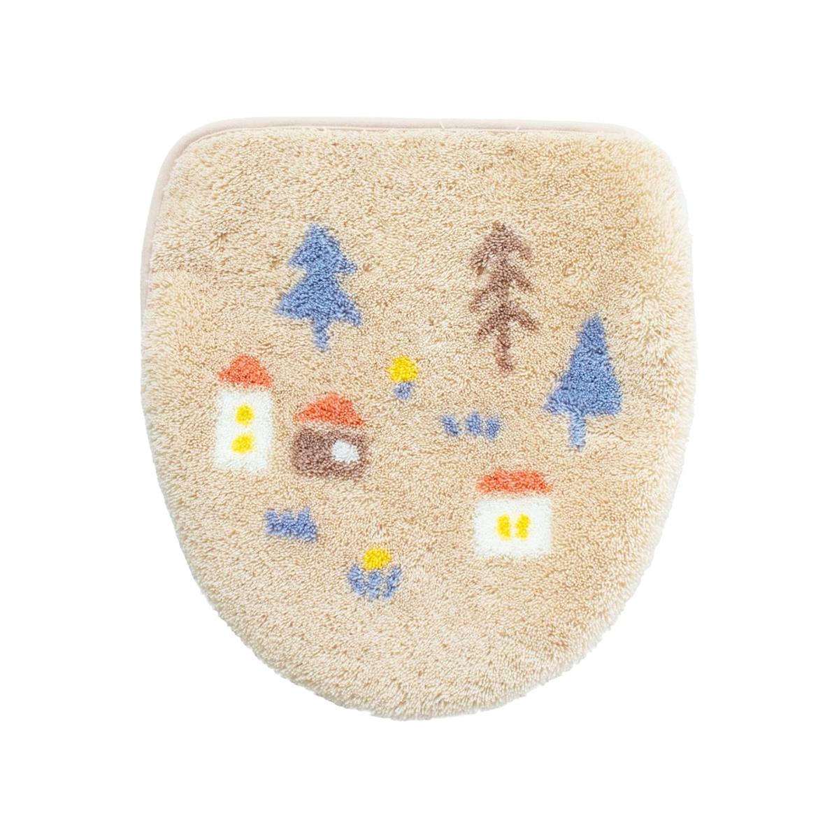 オカ(OKA) ナタルシーナリ ー トイレフタカバー ドレニモタイプ(兼用タイプ) ベージュ (北欧 かわいい ..