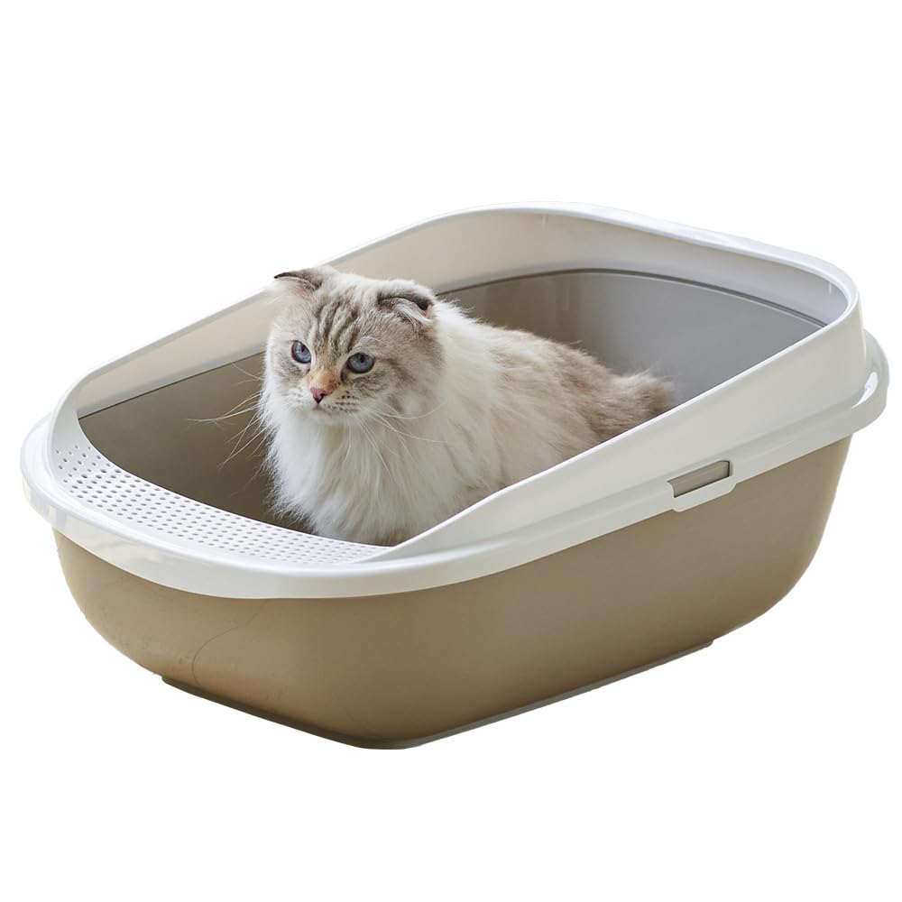 【OFT】 メガトレー ライト グレー 大きい猫トイレ 飛散 防止 サイズ(約)：幅42.6×奥57.6×高25.5cm