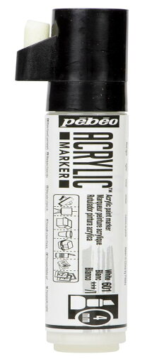 Pebeo アクリルペイントマーカー デコマーカー4mm チズル NO.01ホワイト Pebeo アクリルペイントマーカー デコマーカー4mm チズル NO.01ホワイト