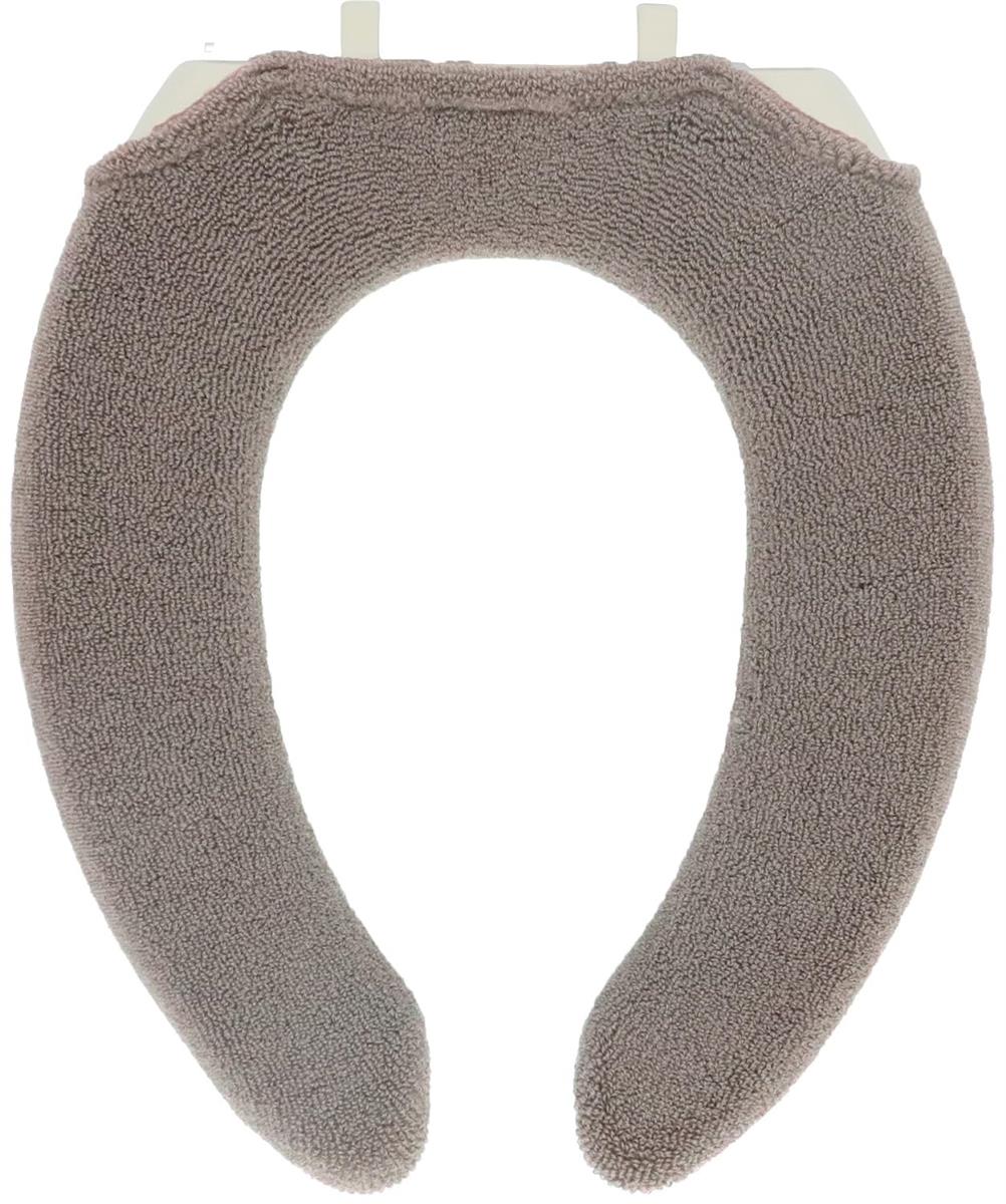 カキウチ 便座カバー U型 幅87.5×奥行9.5×高さ1.5cm ブラウン 洗濯 機で丸洗い可能 ワイドな差し込み口..