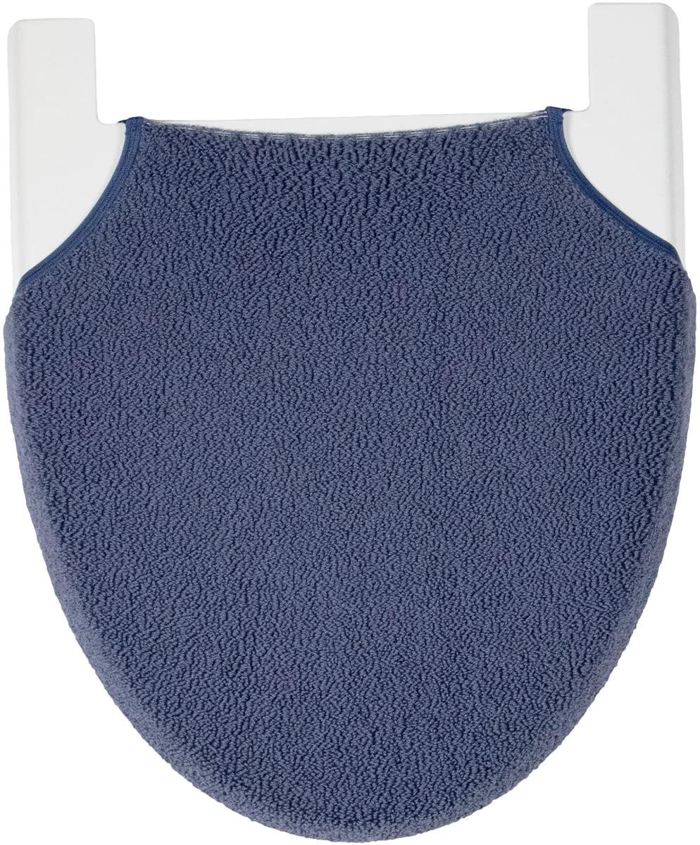 カキウチ トイレ フタカバー 洗浄・暖房型・U型・O型・兼用タイプ 幅34×奥行38×高さ2cm ネイビー 伸縮..