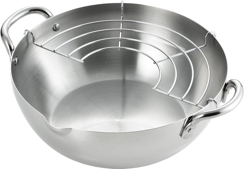 郷技 ステンレス製天ぷら鍋20cm YJ2437