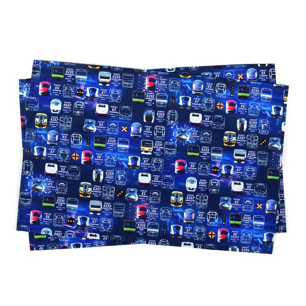 COLORFUL CANDY STYLE ランチョンマット(40cm×60cm) 撥水ノーアイ ロン 2枚セット 電車の顔コレクショ..