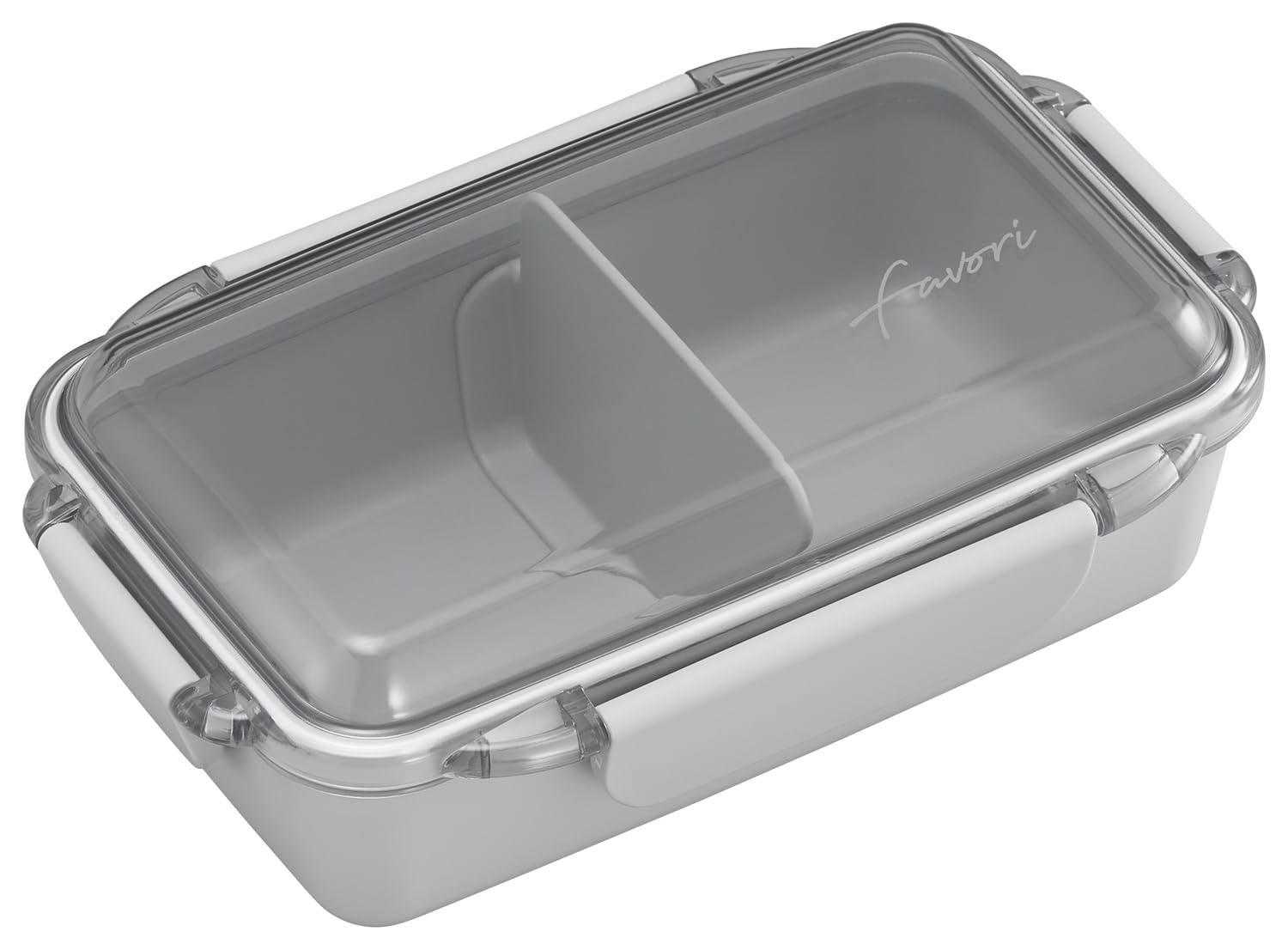 オーエスケー DISH UP LUNCH ランチボックス グレー 【PCD-500】 食洗機対応 レンジ対応 仕切付き